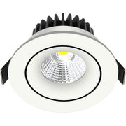 Velia Tilt LED Downlight 3000K mat hvid rund
