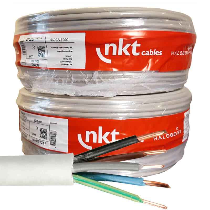 NKT installationskabel 5x1,5mm² NOIKLX - 100 meter