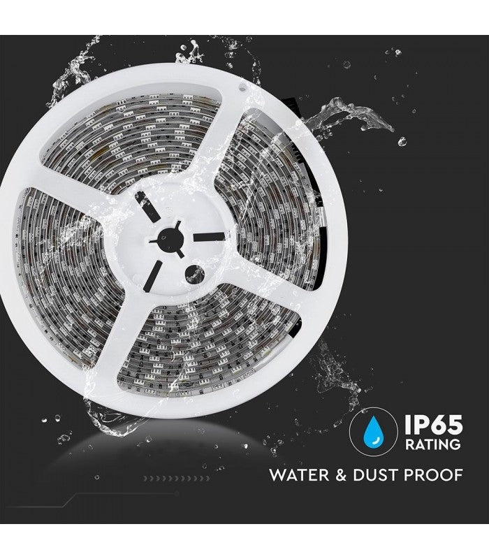 10,8W/m LED bånd 4500K, Dags hvid, 5 meter, 12V