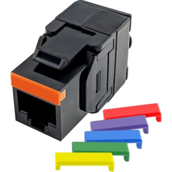 Simply45 RJ45 CAT5E UTP uskærmet keystone sort