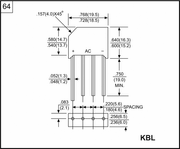 KBL10 Brokobling - 1000V / 4A (SIL4)