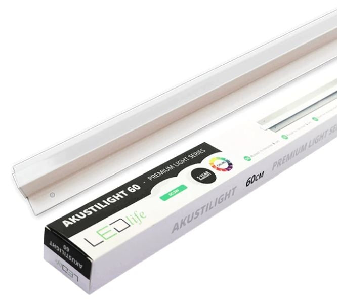 LED lysskinne 19W 60 cm 4000K til Troldtekt og akustikloft, 24V