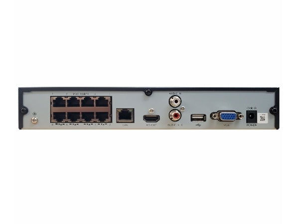 HD NVR netværksvideooptager - 16xIP kam., 8xPoE, 4K 8MP