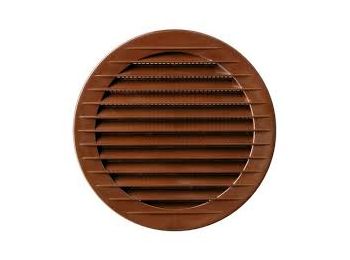 Rund ventilationsrist, ABS plast - Ø90mm, Brun