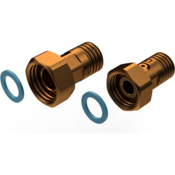 3/4"x1/2" Inst.sæt t/vandmåler m/kontraventil - rødgods