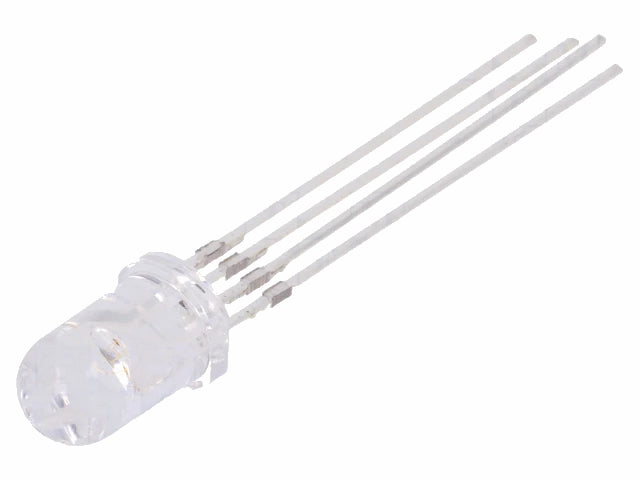 5mm LED - Trefarve, RØD/GRØN/GUL, vandklar (30°)