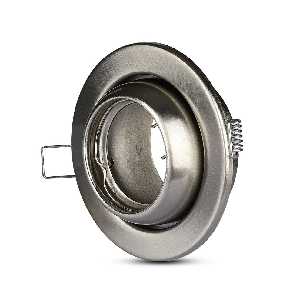 VIP GU10 lampe - rund, satin nikkel, elegant belysning til dit hjem