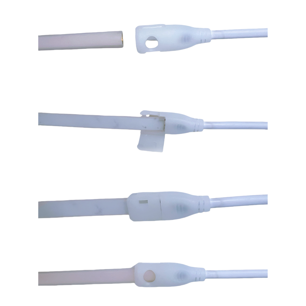 Vandtæt Grøn Neon COB Strip - 5m, 230V, IP67, 288 LED, 11,5W/m, Klippes hver 50cm