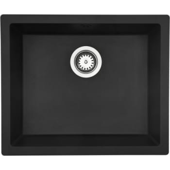 Lavabo Jupiter 600 UN køkkenvask, 55x46 cm, sort, sort afløb