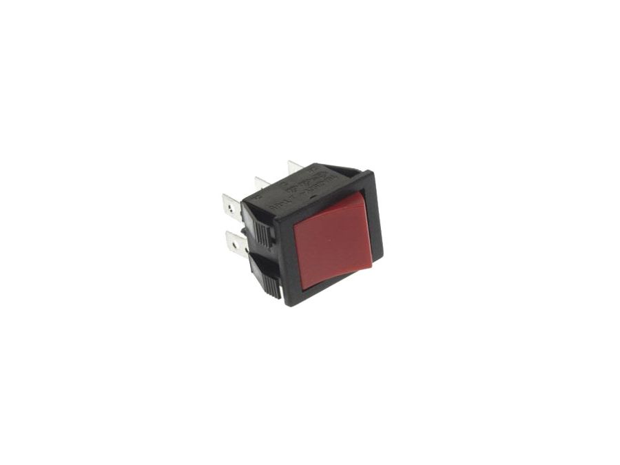 Vippekontakt - 2P ON-ON 10A / 250V rød
