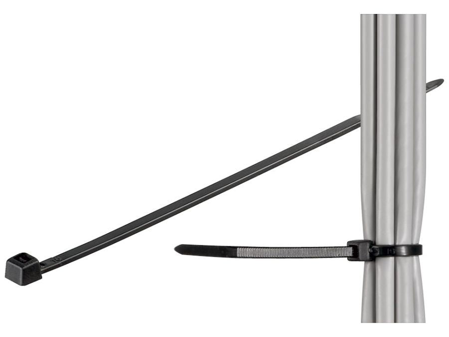 Kabelstrips - 2,5x100mm, Sort (100 stk.)