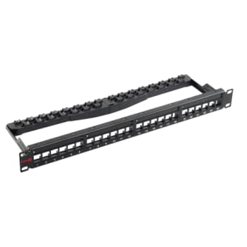 Simply45 Patchpanel Rack 24 Port STP Skærmet Unloaded 1U