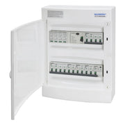 Færdigmonteret gruppetavle – 2x16A 3P+N + 3x10A 1P+N + 1xKombi 10A 1P+N + Transient