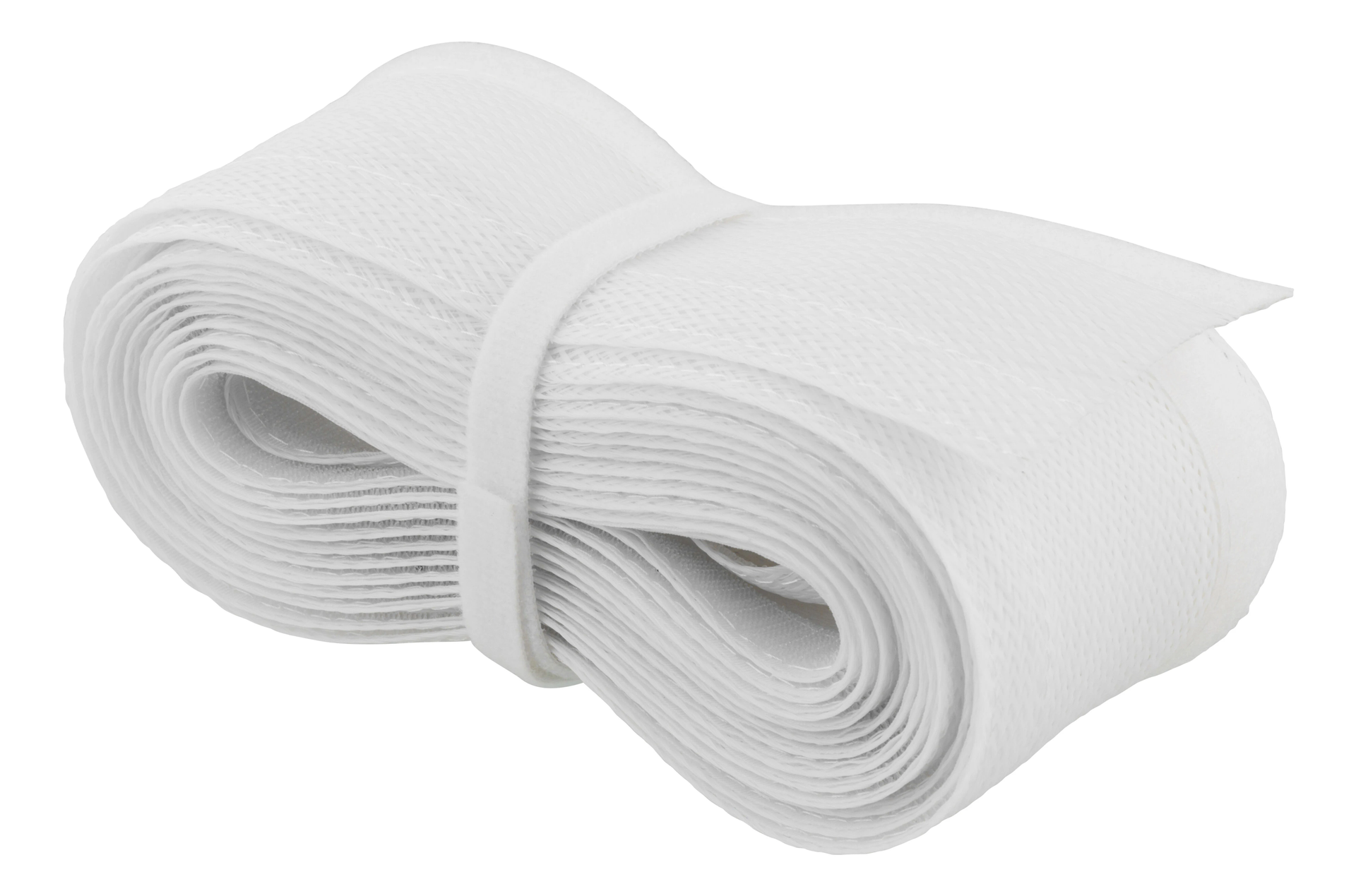 Kabelsok - Med velcro, Ø20-30mm, Hvid (5m)