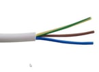 Plastkappeledning halogenfri 2X0,75 hvid R100