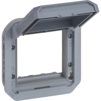 PLEXO 55  IP55 Mosaic adaptor 2 modul grå, gråt klaplåg