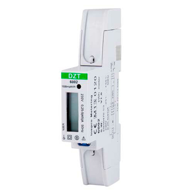 Bimåler / Elmåler KWH for din skinne 1F 45A LCD