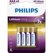 PHILIPS Ultra lithium batteri, AAA LR03, 4 stk.
