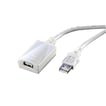 USB 2 Aktiv forlængerkabel 5m Hvid