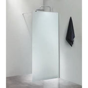 Fritstående væg 80x200cm isglas, med 100cm forhængsstang
