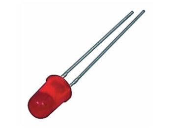 3mm std. LED - Rund, RØD diffus (460mcd 50°)