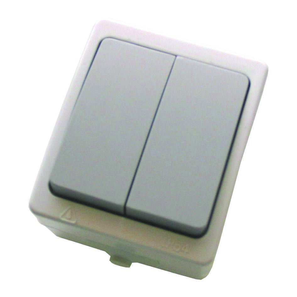 Krone afbryder IP54 grå