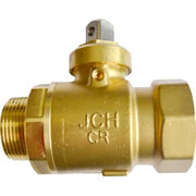 JCH 1.1/4" kuglehane med muffe og nippel, fuldt gennemløb, 16 mm top