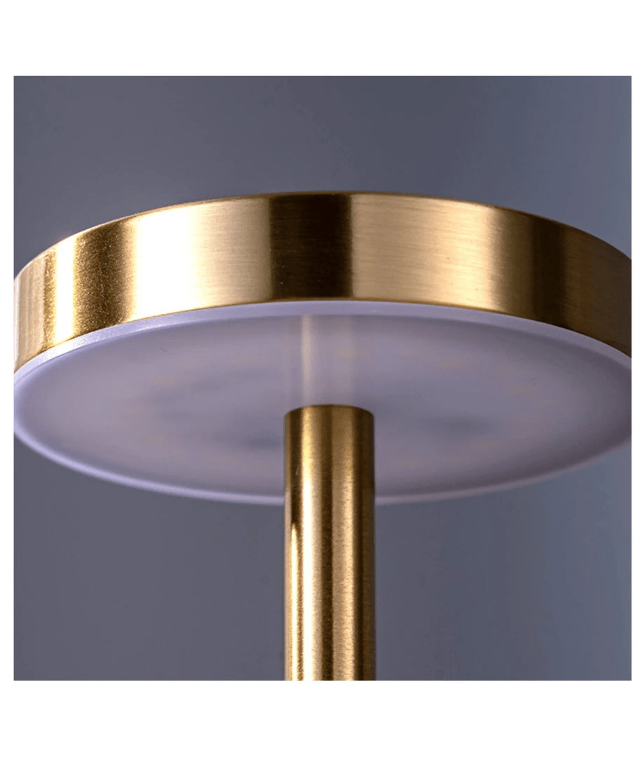 Opladelig LED bordlampe, Guld, touch dæmpbar