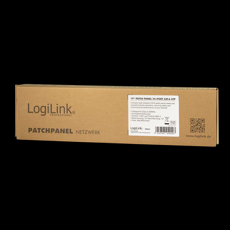 19" CAT6 Patch Panel - 24 Port, STP, Sort, EconLinie
