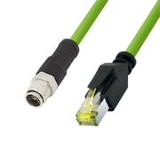 S/FTP netværkskabel - CAT6a PUR, M12 X-Code til RJ45 (3m)