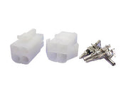 Ledning-til-ledning stiksæt - 2x2pol (6,2mm benafstand)