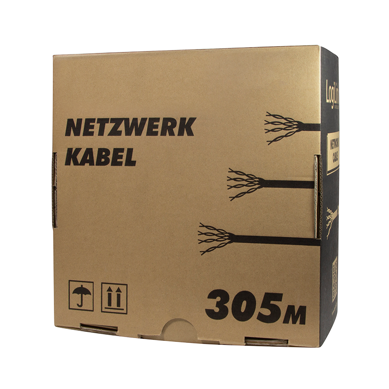 S/FTP netværkskabel - CAT7 PiMF, massiv CU, Hvid (305m)