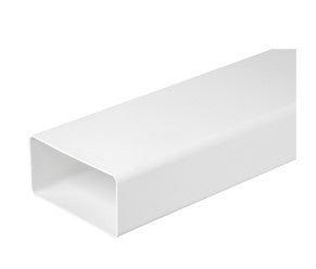 Rektangulær (flad) ventilationsrør - 110x55mm (1m)