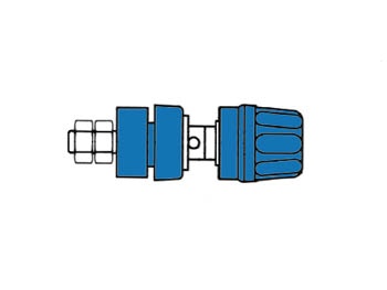 Prof. Klemskrue, isoleret - Blå, 4mm (PKI 10A)