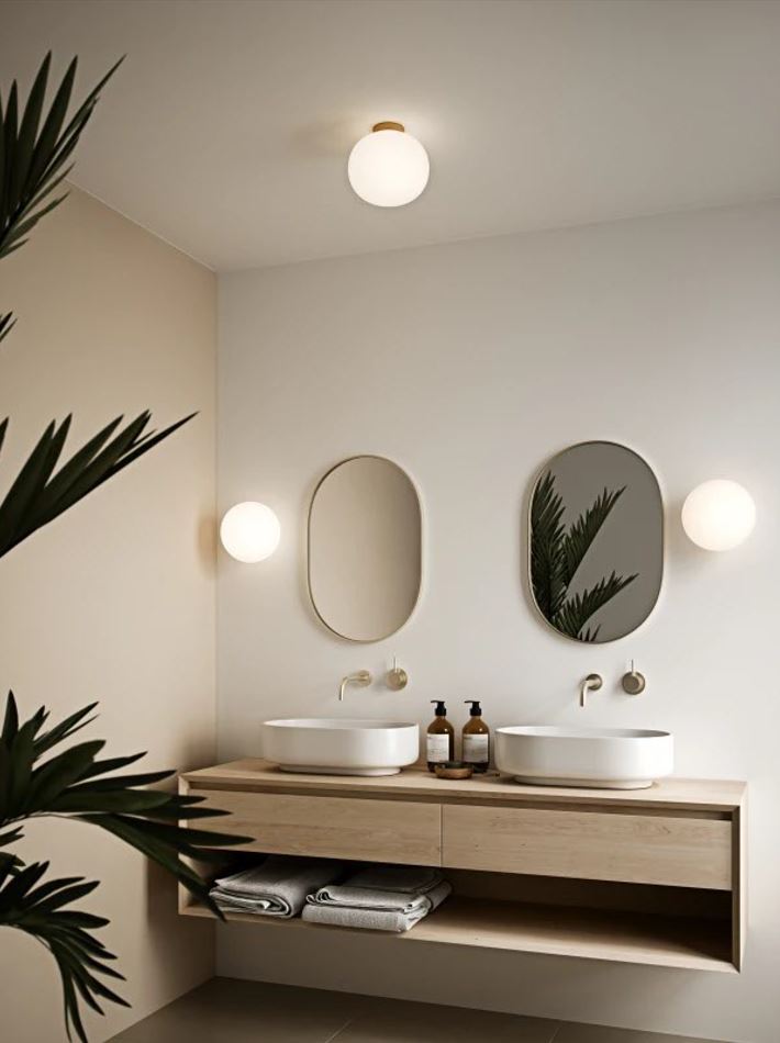 Alton loft, E27, opalhvid