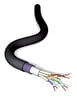 Datakabel KAT7 S/FTP udendørs PE sort T1000 Leviton (Brand-Rex)