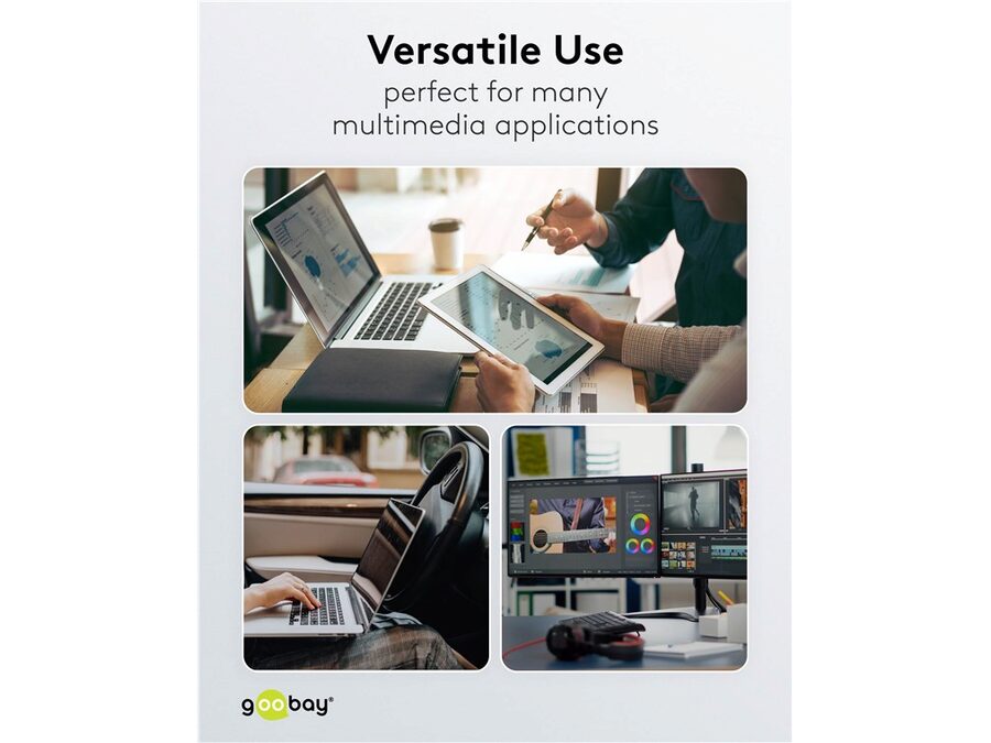 USB-A til USB-C Supersoft PD Tekstilkabel, 3A, Hvid (0,5m)