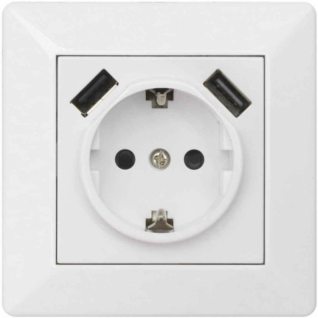 DELTA VÆGUDTAG 1-V + 2 X USB