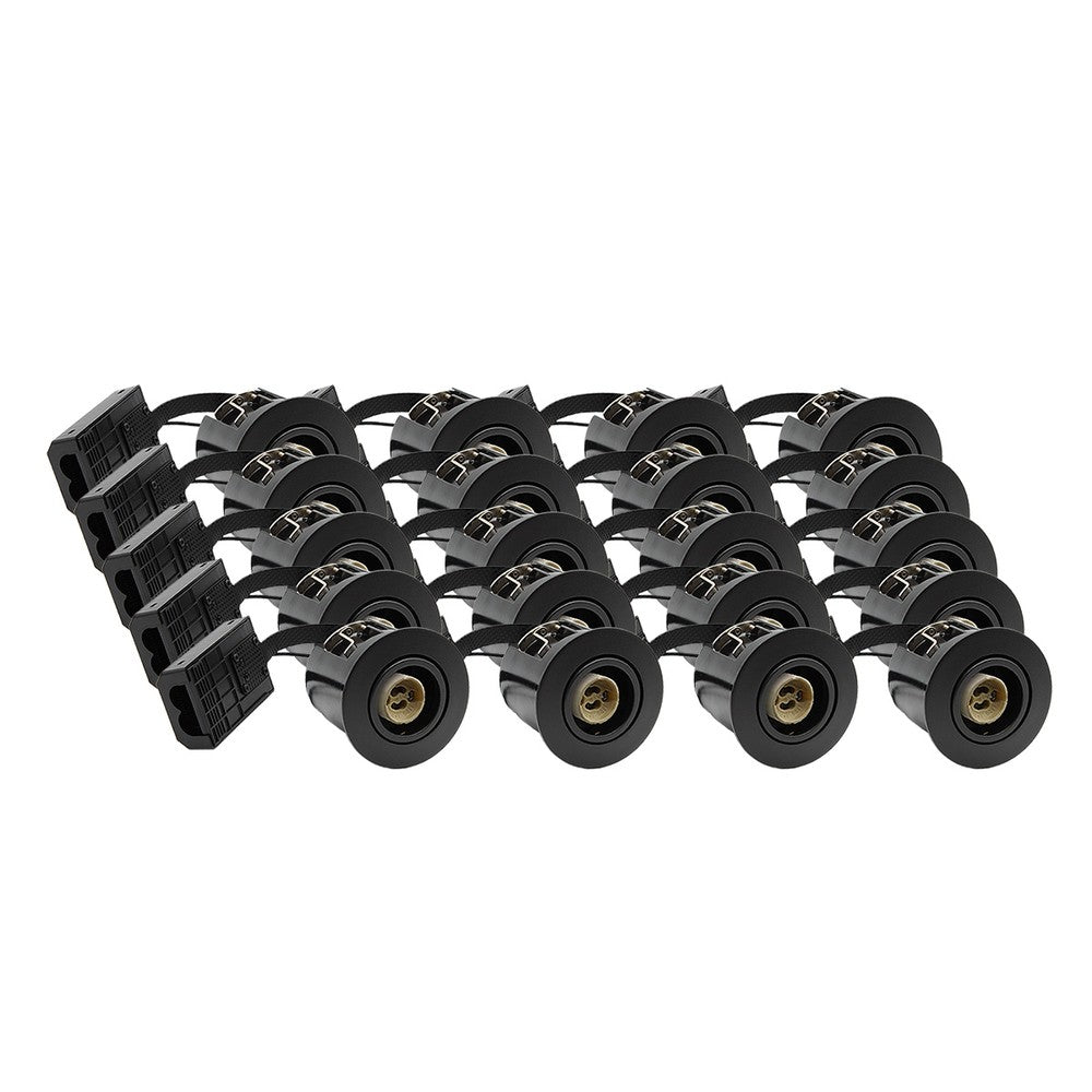 LEDlife indendørs- og udendørsspot Inno88 - 20 stk. Sorte GU10 LED-spotlights med IP44-klassifikation og isoleringsgodkendelse