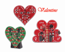 Blinkende hjerte m. 28 LEDs (Lodde-miniKit)