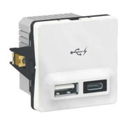 FUGA KOMBI USB UDTAG A+C 2,4A 1M Hvid
