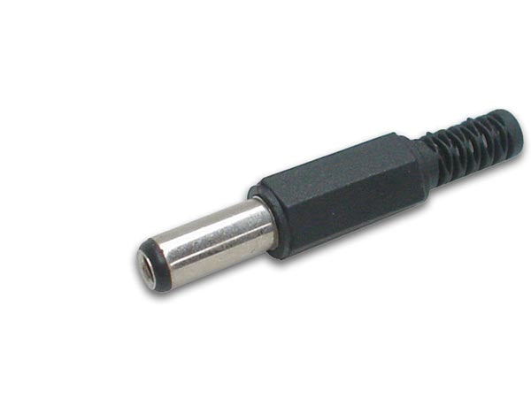 DC stik - Ø5,5x2,5 x 14mm i plasthus (HQ)