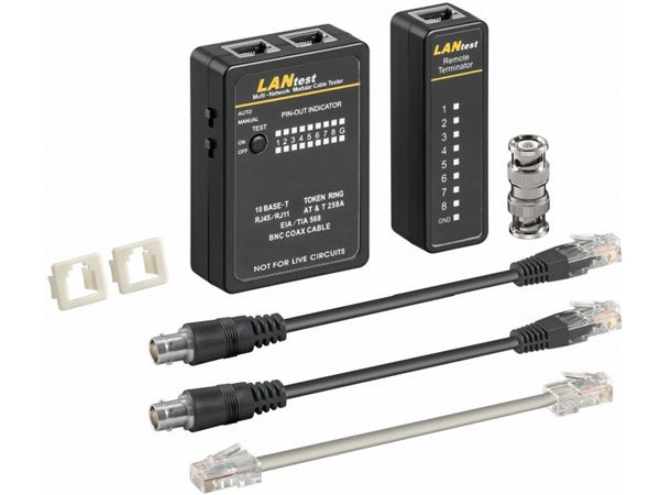 LAN netværkstester (RJ45, RJ12, RJ11, RJ10 og BNC)
