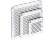 Ventilationsrist til skruemontage - 100x100x7mm, Hvid