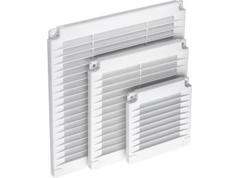 Ventilationsrist til skruemontage - 100x100x7mm, Hvid