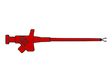 Prof. Prøvepind m. 4mm sidehul, Rød (KLEPS 30)