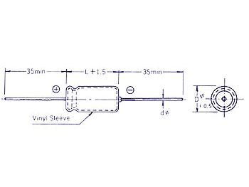 4,7uF / 63V vandret elektrolyt