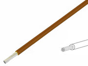 Silikoneledning - 1,5mm² trådet, 180°C Brun (metervare)