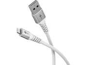 USB-A til Lightning Supersoft PD Tekstilkabel, 3A, Hvid (2m)
