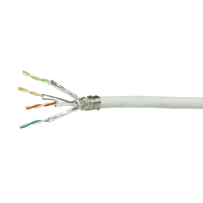 S/FTP netværkskabel - CAT7 PiMF, massiv CU, Hvid (305m)